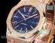 Swiss Replica OMF Frosted Gold Audemars Piguet Royal Oak Rose Gold Blue Face Watch (4)_th.jpg